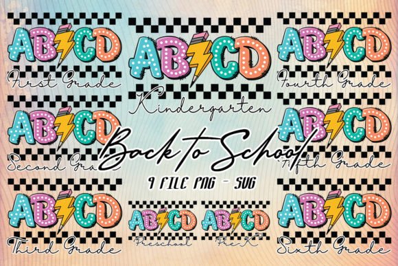 ABCD Back to School Clipart
