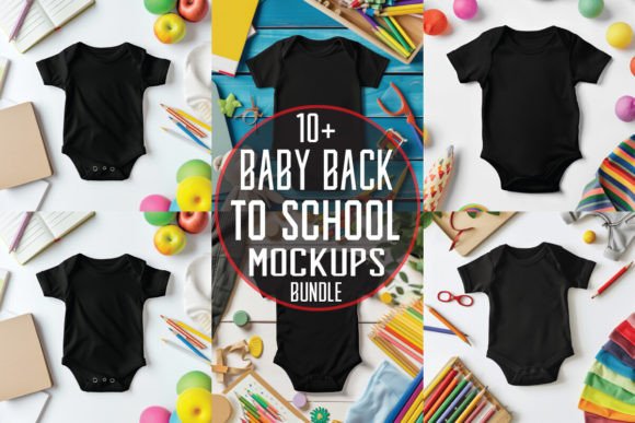 Baby Back to School Black Mockups Bundle: A Versatile Tool for Designers and Creators