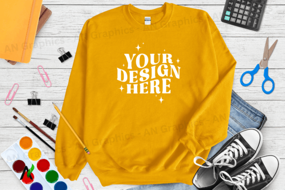 Back To School Gildan 18000 Mockup 0202