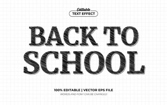 Back to School Pencil Sketch Text Effect