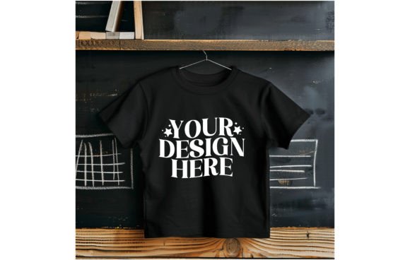 Background Back to School, Black Empty T-: A Versatile Design Asset for Creatives and Entrepreneurs