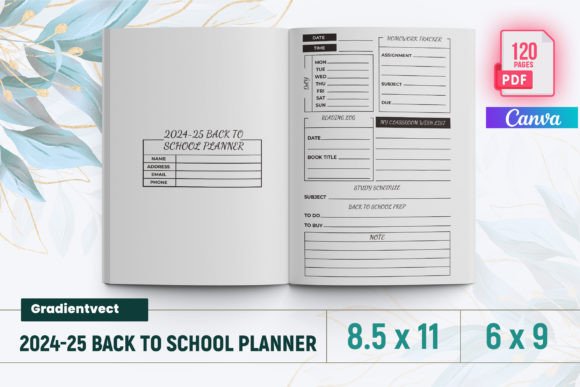 KDP 2024-25 Back to School Planner Canva