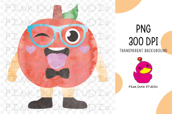 Watercolor Apple Back to School Fruit: A Creative Resource for Educators and Designers