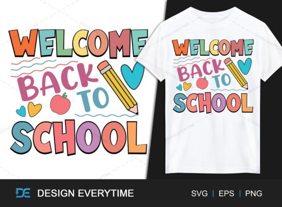 Welcome Back to School Typography SVG